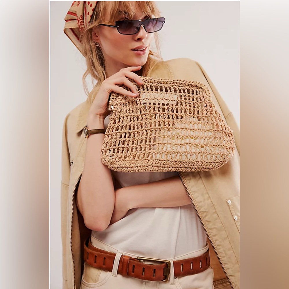 Free People Crochet Clutch Set - Brown Only - Picture 2 of 4